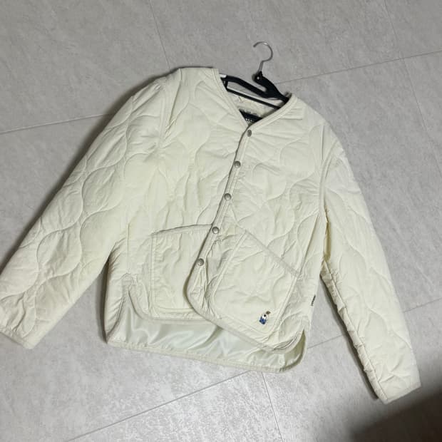 후아유 퀄팅 자켓 아이보리