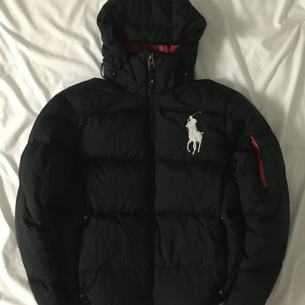 폴로 빅포니 패딩 블랙 