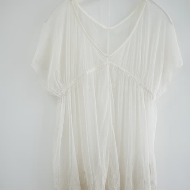 Layered chiffon lace blouse