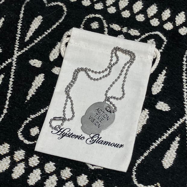 히스테릭 목걸이 해골번개