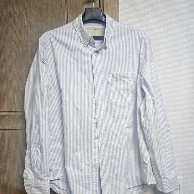 포터리 옥스포드 블루 스트라이프 버튼다운셔츠1