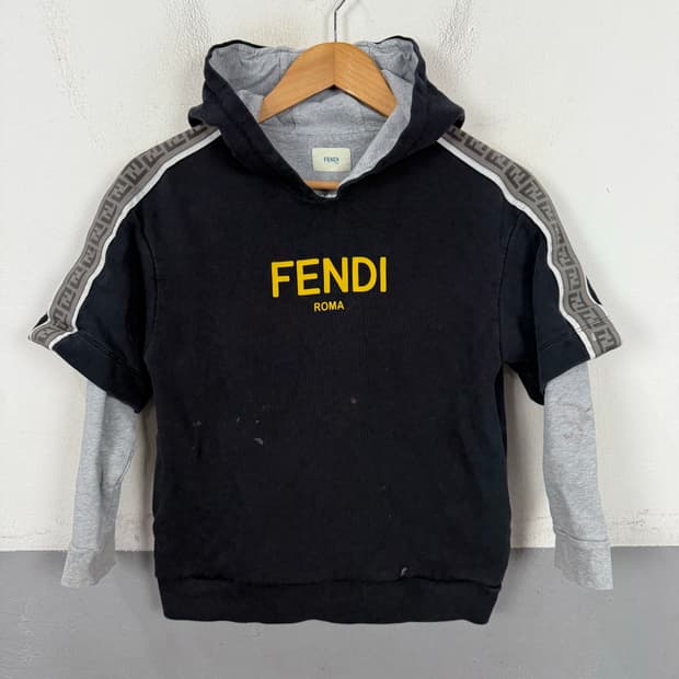 FENDI 펜디 사이드라인 레이어드 빅로고 후드티 키즈10A