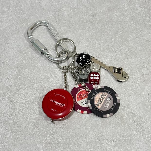 Oribell 미니 스패너 줄자 겜블칩 카라비너 유틸리티 키링 열쇠고리