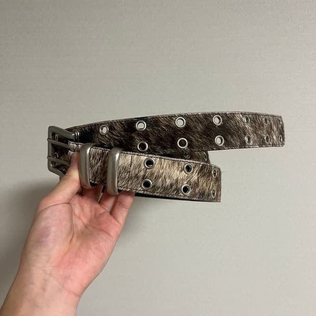 mjd kamien 더블 홀 벨트 오크 브라운 리퍼브