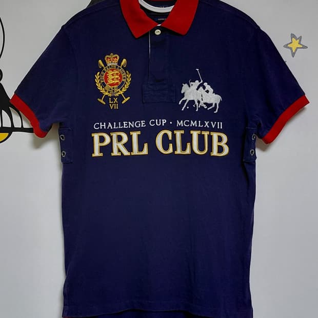 [S/95] 폴로 랄프 로렌 PRL CLUB 메가 자수 빅포니 카라티