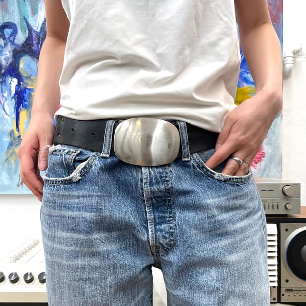 메탈 빅 버클 벨트