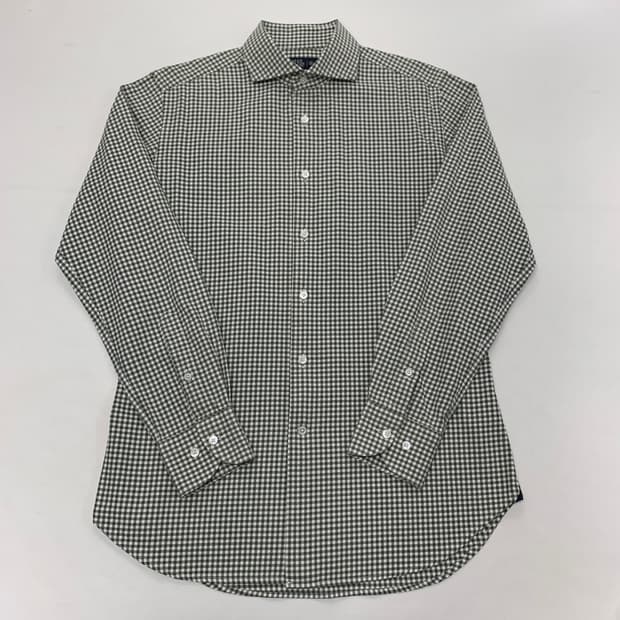 맨온더분 슬림핏 깅엄체크 셔츠 남방 (S)