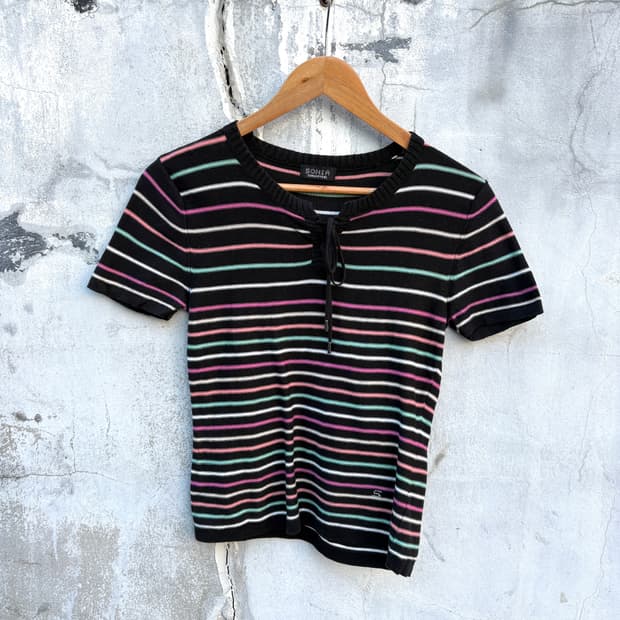 Sonia Rykiel 소니아리키엘 반팔 니트