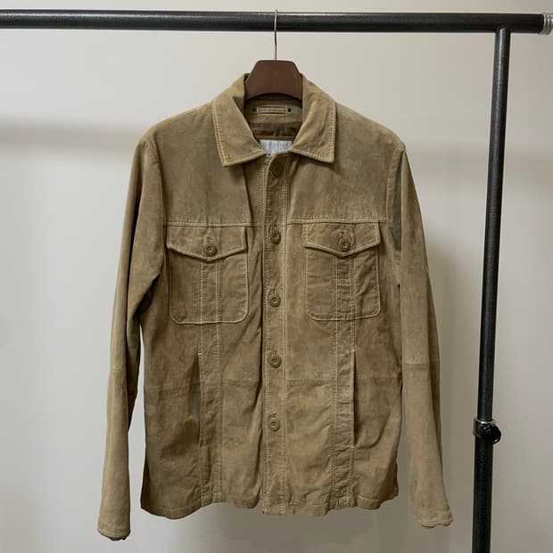 (M) 윌슨 레더 레더 스웨이드 트러커 자켓