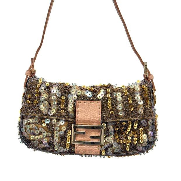 2000s 펜디 셀러리아 비즈시퀸 바게트백