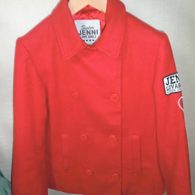 레드 숏코트 자켓 하트 빈티지 러블리 하구미 펑크 모리걸 