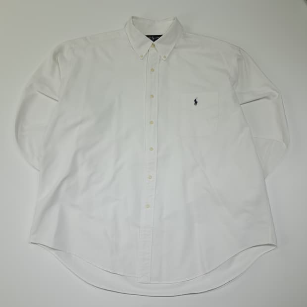 CL709 XL 폴로 90s 빅옥스포드 버튼다운 화이트 빅셔츠 남방