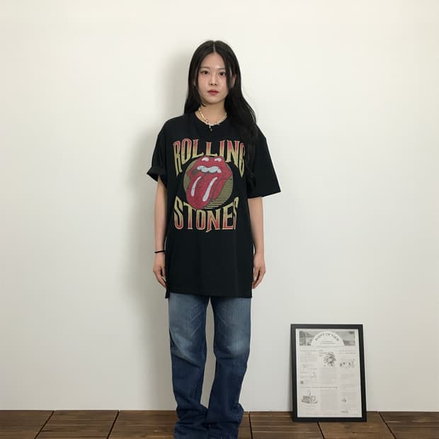 Rolling Stones Tongue Logo Print T-Shirt