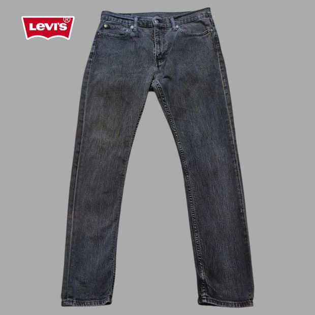 32인치 리바이스 흑청 슬림핏 워싱청바지 