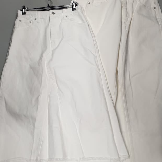 ARRICCCHIRSI 화이트 데님 롱 스커트 S