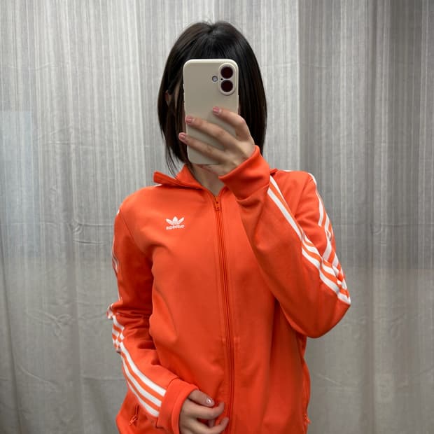 아디다스 아디컬러 클래식 파이어버드 트랙탑 져지 오렌지  Size:  S
