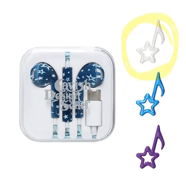 [당일배송] 카비시 규린 스타 와이어드 이어폰 네이비, 카비시 이어폰