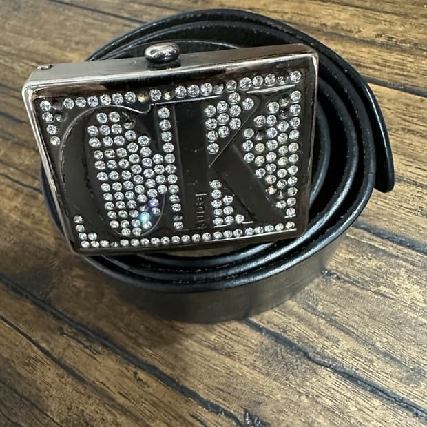 캘빈클라인 진스 CK 큐빅 오토버클 천연가죽 벨트 블랙 96cm