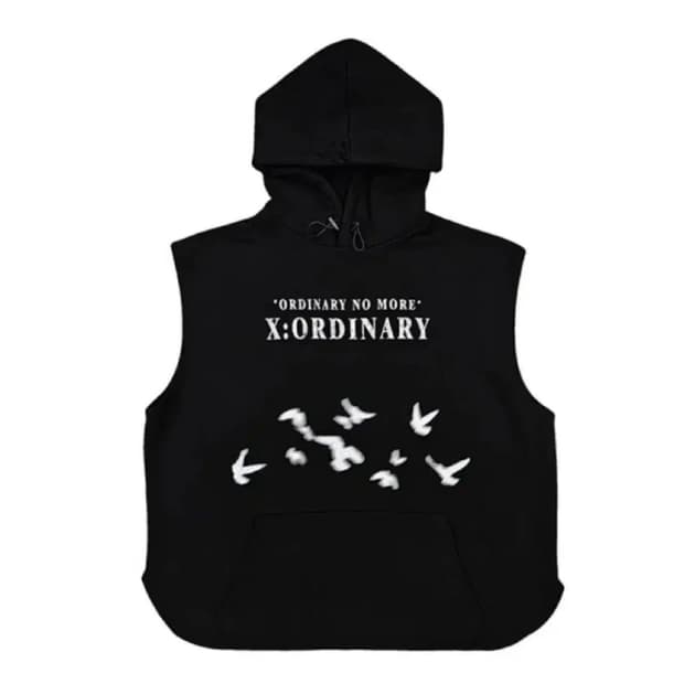 엑스오디너리 후드 슬리브리스M