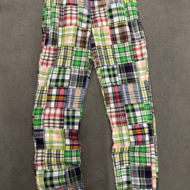 폴로 랄프로렌 패치워크 마드라스 팬츠 처분 