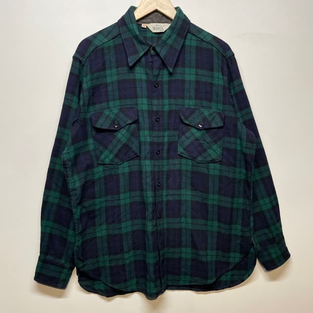 1990s 울리치 블랙와치 체크 플란넬 셔츠