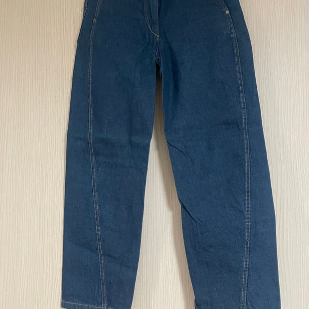 르메르 크롭 트위스트 인디고데님팬츠 34