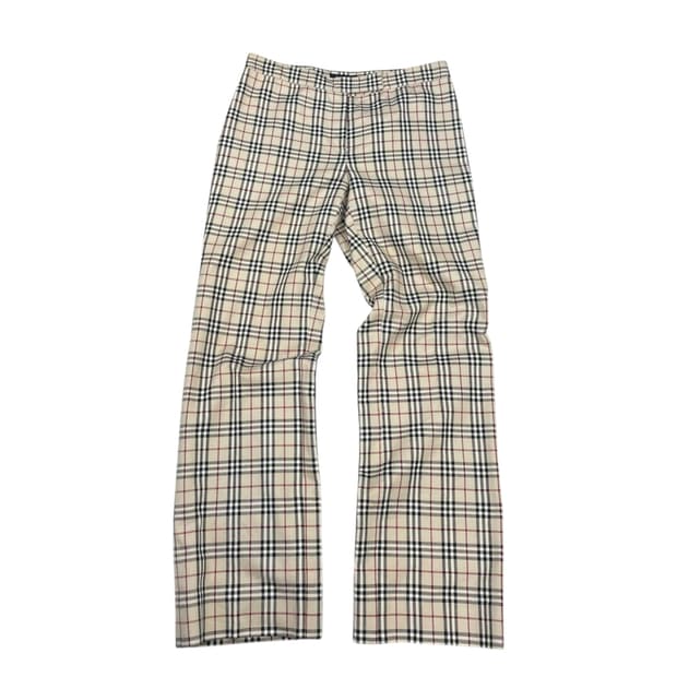 Burberry check boots pants