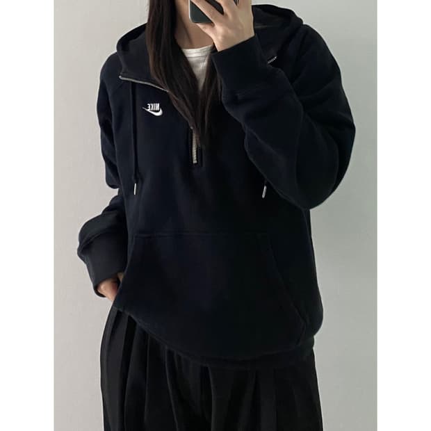 나이키 반집업 후드티