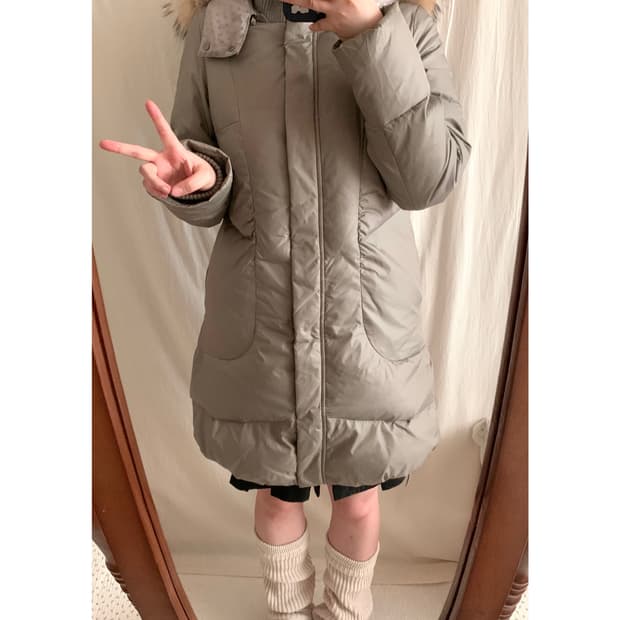 grove 오리털 도트 벌룬 패딩