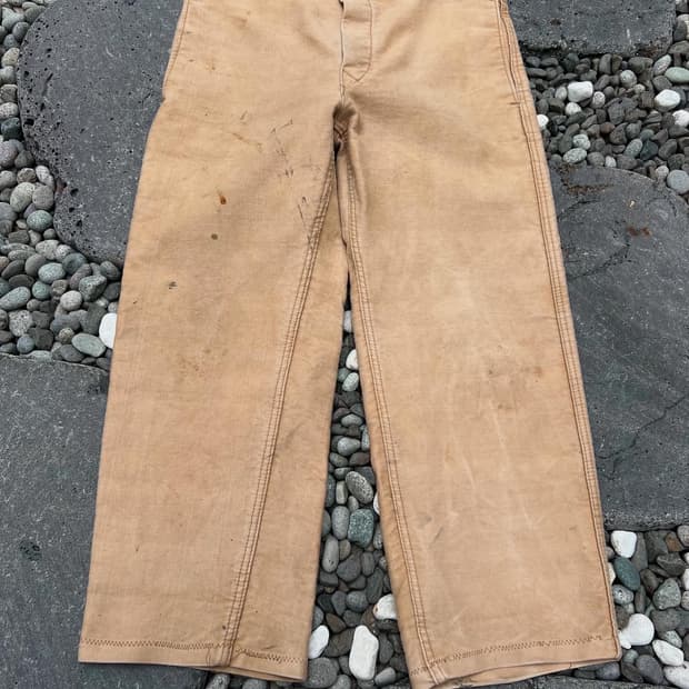 (36인치)OLD VINTAGE FADED BEIGE 몰스킨워크팬츠