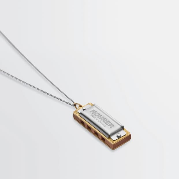 르메르 하모니카 네클리스 로듐 실버 멀티컬러