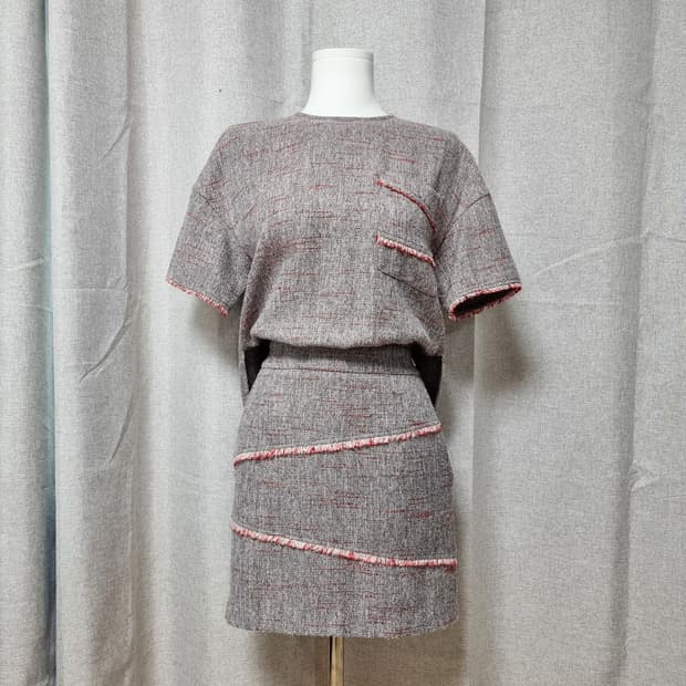 마쥬 maje 트위드짜임 투피스st 원피스 (55) 상태양호