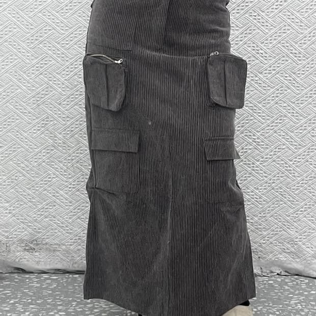 러브이즈트루 캐주얼 사파리 카고 롱스커트 29인치 C07547