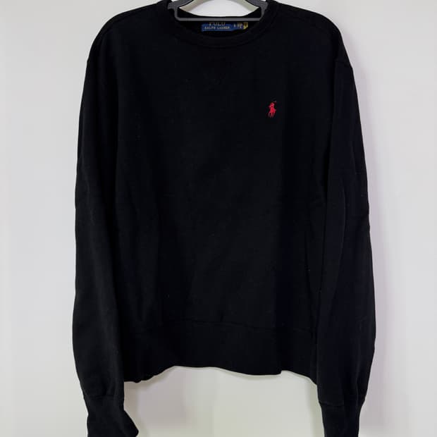 폴로 랄프로렌 기모 맨투맨 블랙 L 사이즈입니다