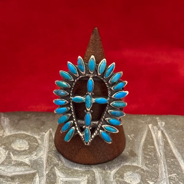 Blue Turquoise Marquise Cluster Teardrop