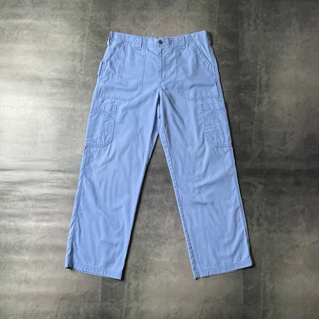 CARHARTT 칼하트 빈티지 하프밴딩 라이트블루 리프스탑 카고 팬츠
