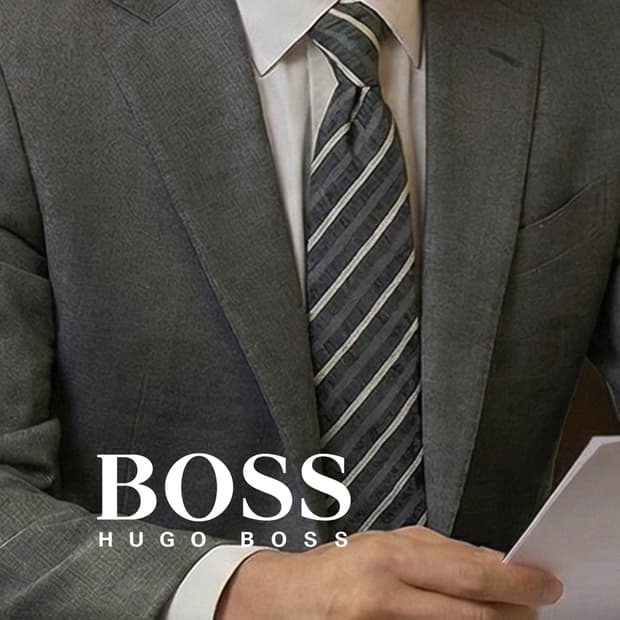 휴고보스 실크 혼방 텍스처 스트라이프 넥타이 9cm A+등급 K1844
