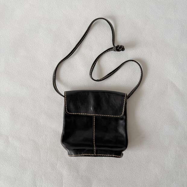 Pre owned 스티치 레더 크로스백