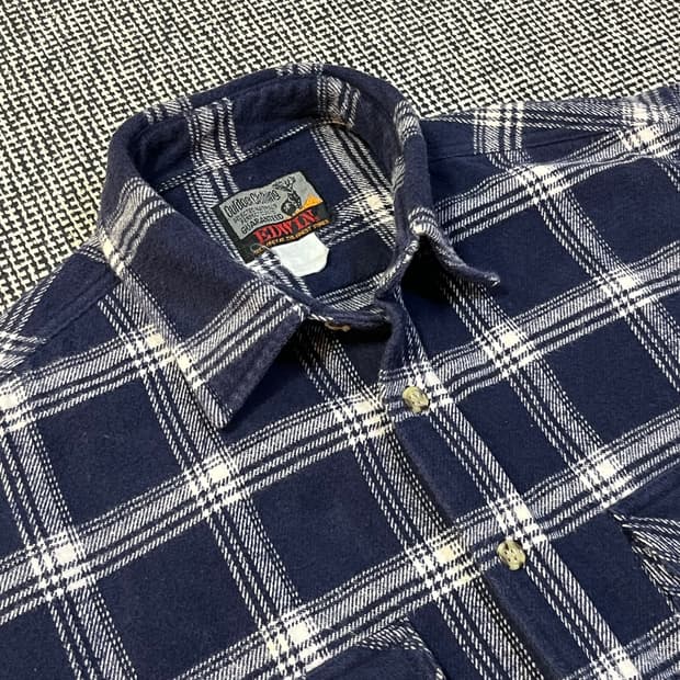 에드윈 아웃도어 타탄 체크 셔츠