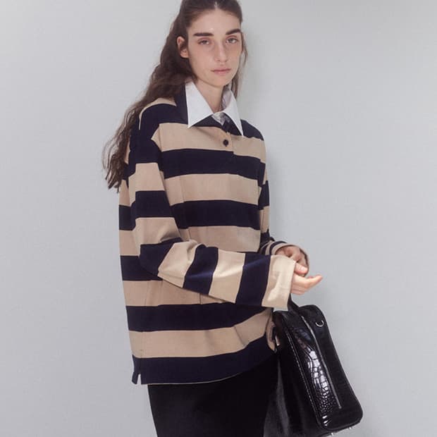 메종마레 스트라이프 럭비탑