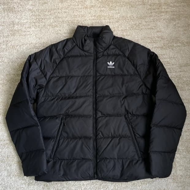 [L] 아디다스 오리지날 불꽃 로고 덕다운 패딩 자켓