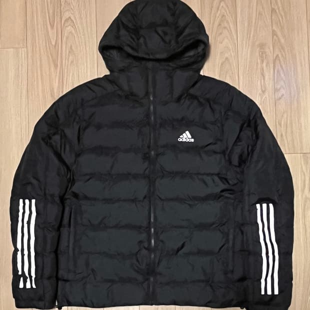 아디다스 삼선 패딩 점퍼 L 블랙