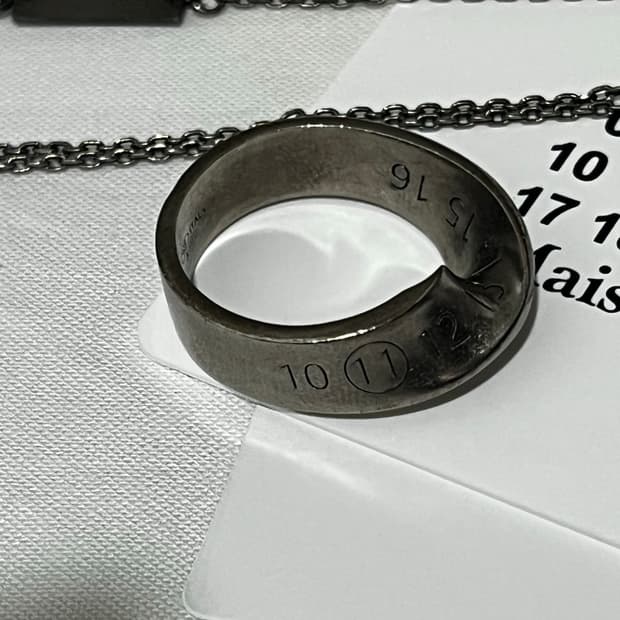 Margiela Twisted Number Ring Necklace