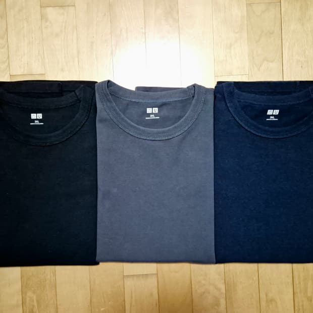 유니클로 U 크루넥 반팔티 2XL 3종 일괄