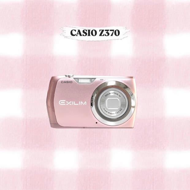 카시오 엑슬림 Z370 베이비핑크 빈티지디카