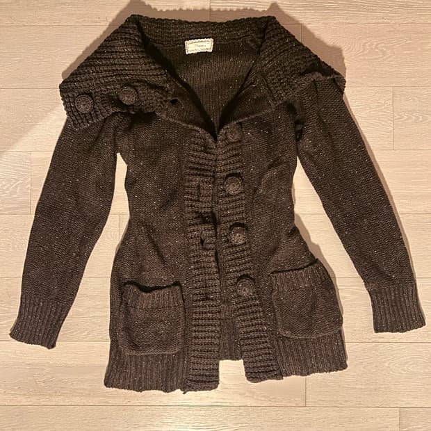 일본 빈티지 모리걸 니트 롱 원피스 가디건