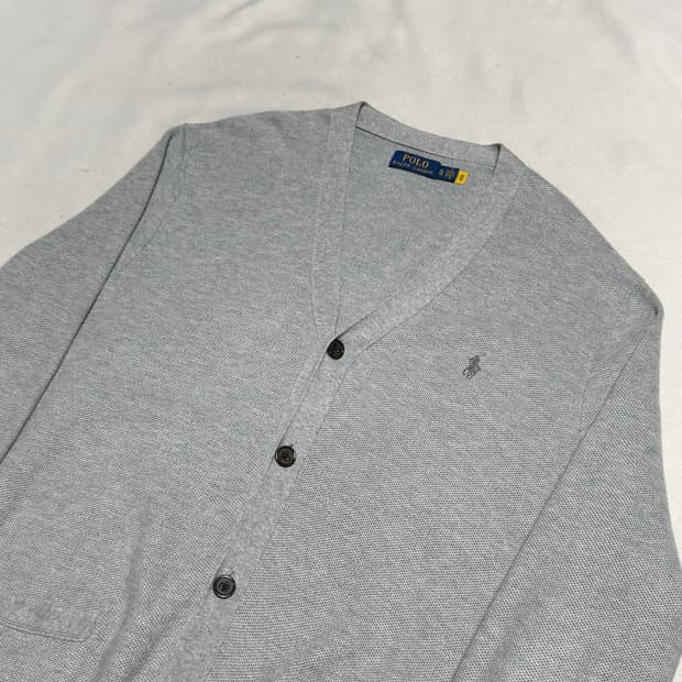 XL 폴로랄프로렌 그레이 브이넥 가디건 