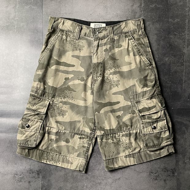 LEVI'S 00s 리바이스 카모 카고 하프팬츠 A01174