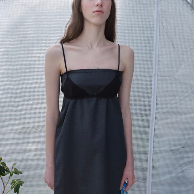 낫띵에브리띵 WOOL WRAP SKIRT IN GREY