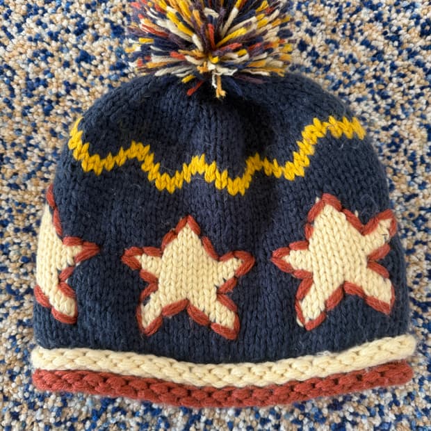 빈티지 니트 폼 비니